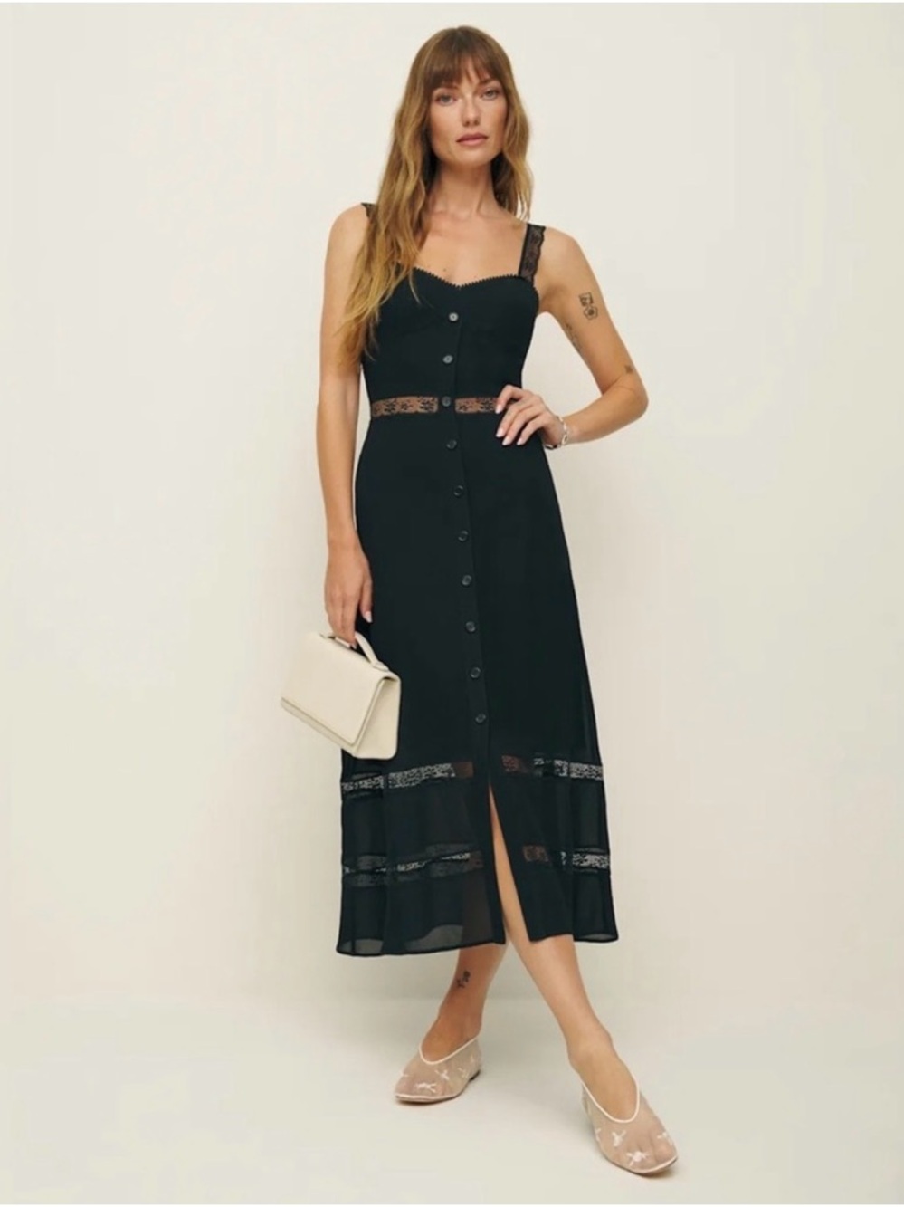 NWOT reformation wynton dress size 2 black